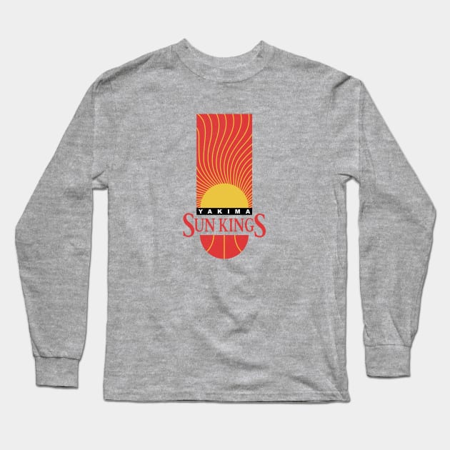 Defunct Yakima Sun Kings CBA Basketball 1990 Long Sleeve T-Shirt by LocalZonly